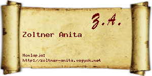 Zoltner Anita névjegykártya